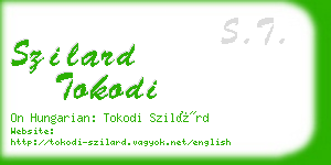 szilard tokodi business card